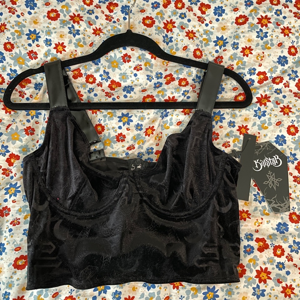 Killstar Kelsi Cropped Tank Top Snake Pattern